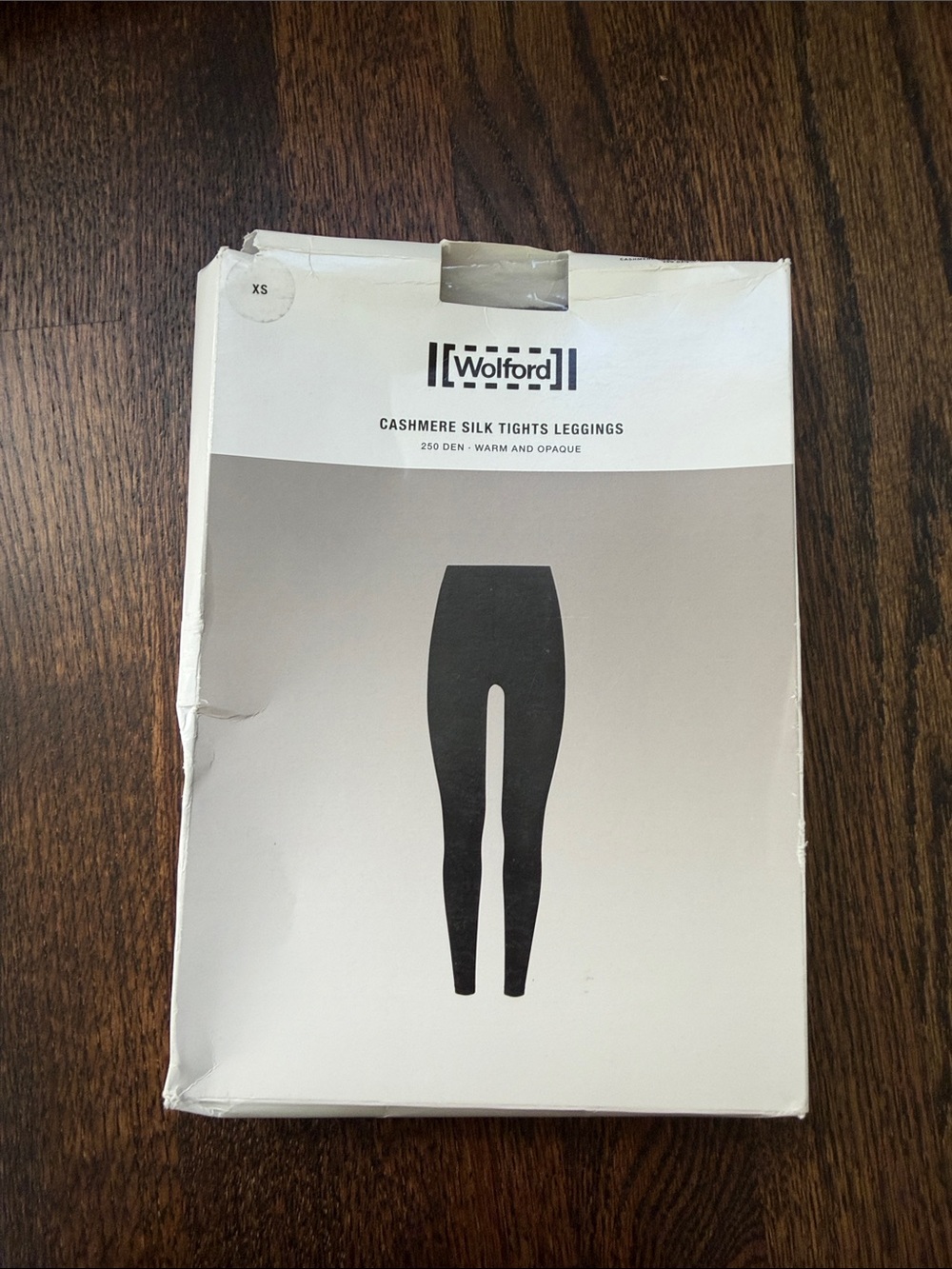 Wolford Black Cashmere Silk Tights Packaging Graphic